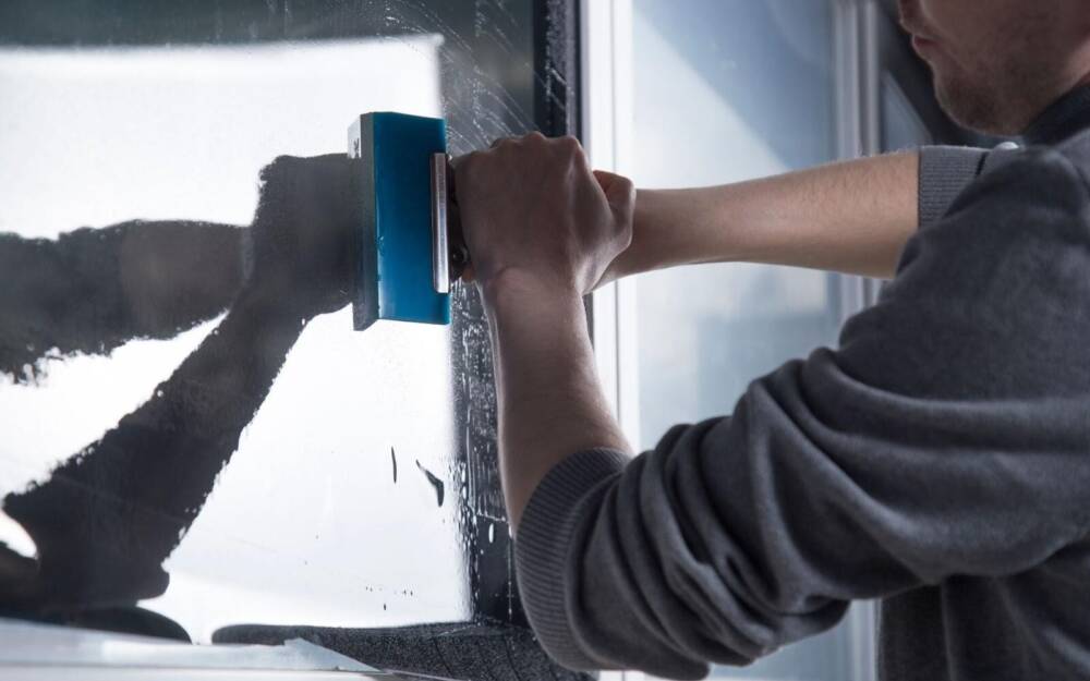 Removing Water After Applying Tint Sheet