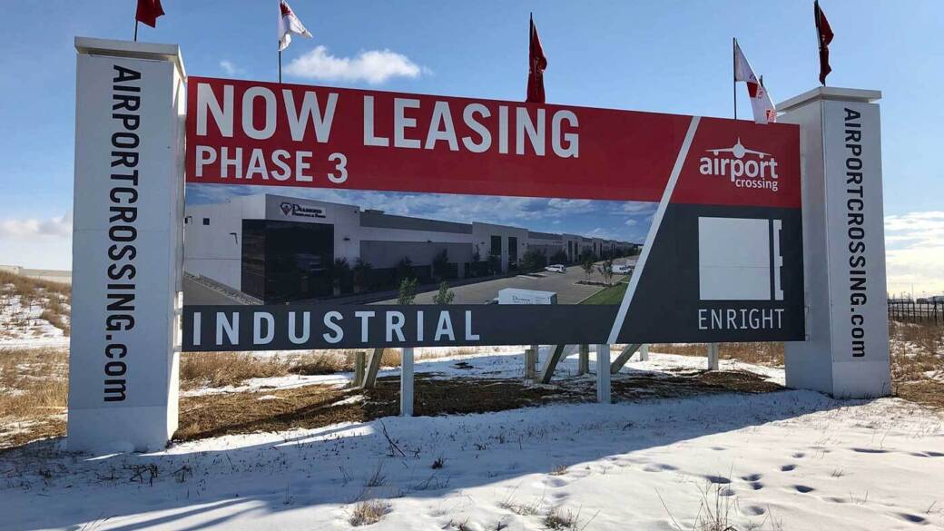 Airport Crossing Large Leasing Sign