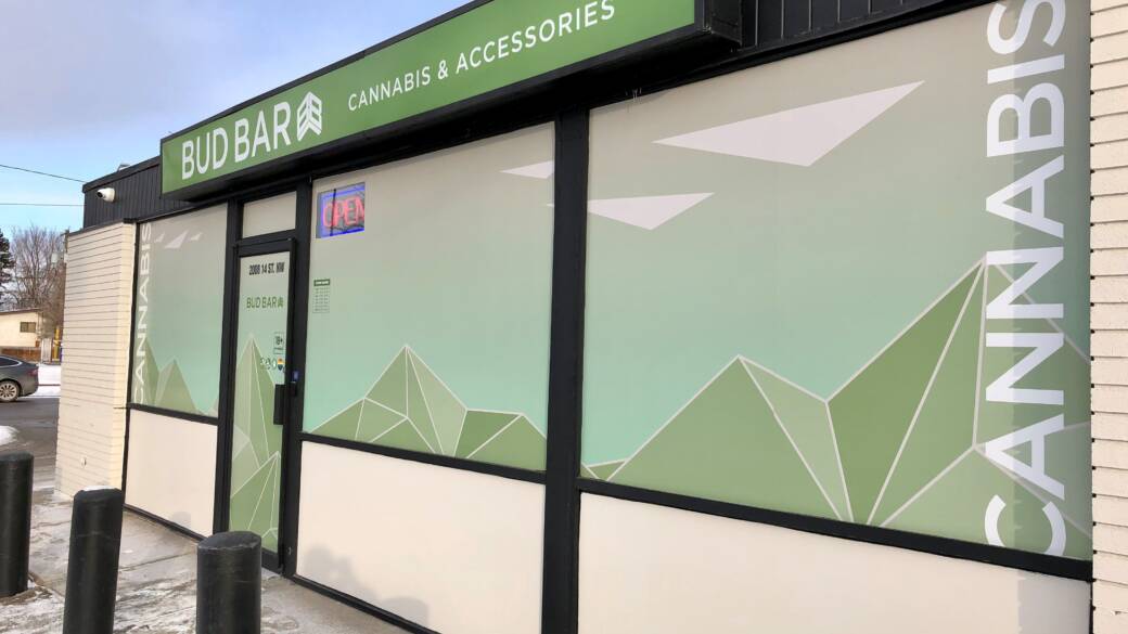 Bud Bar Cannabis Sign And Window Graphics