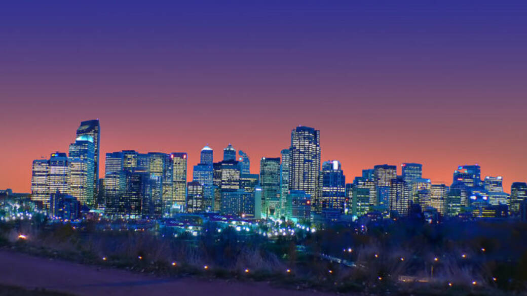 Night Time In Calgary