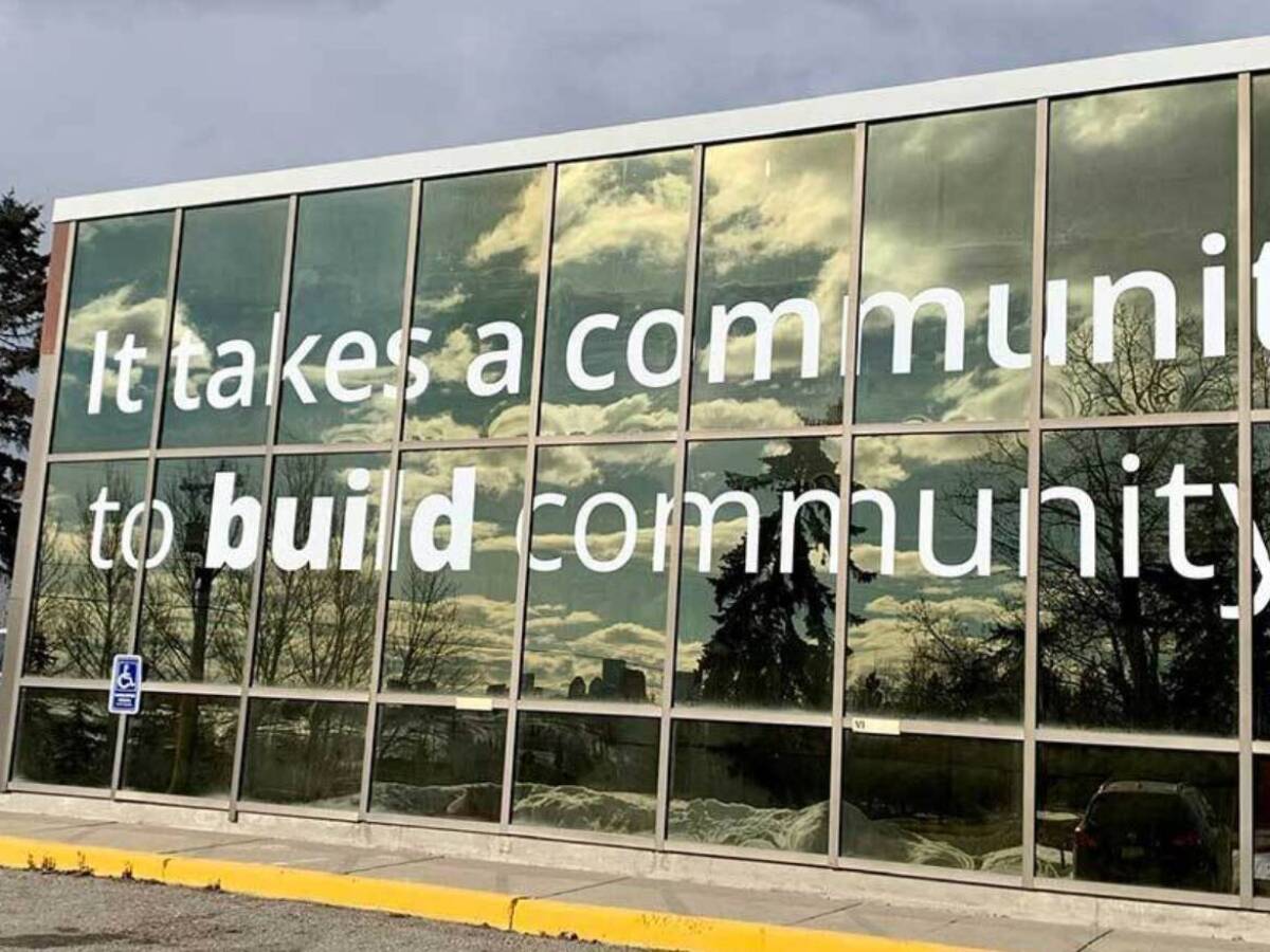 Drop In Centre Vinyl Lettering on Glass