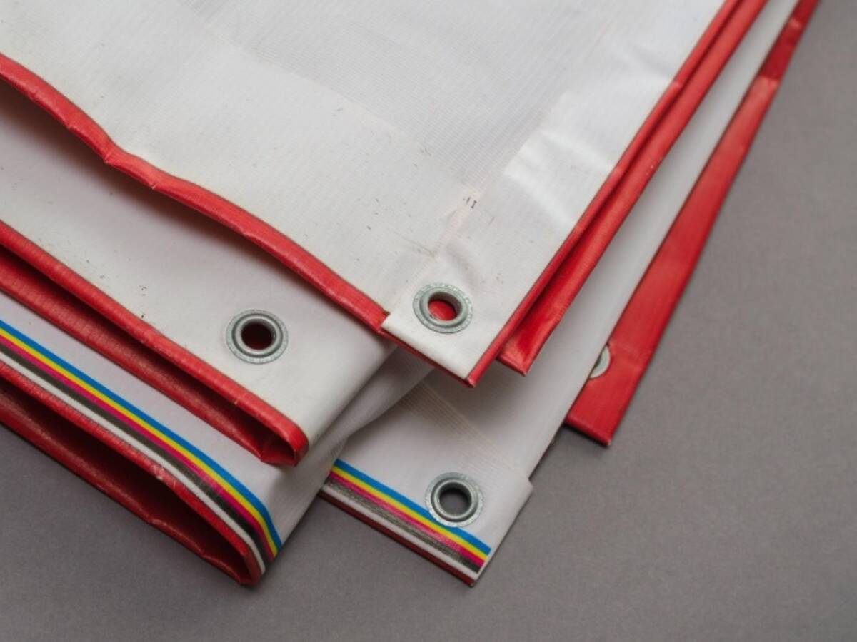 Vinyl Banner Stitched With Grommets