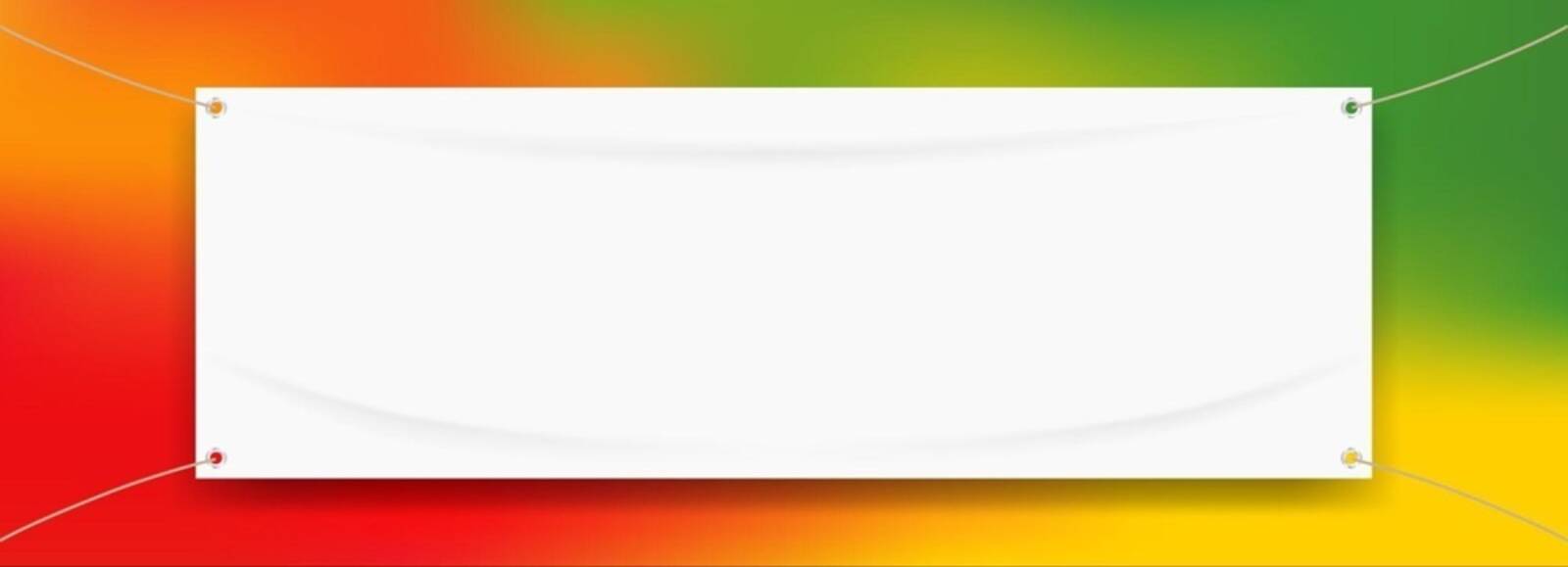 Blank Banner On Colourful Background