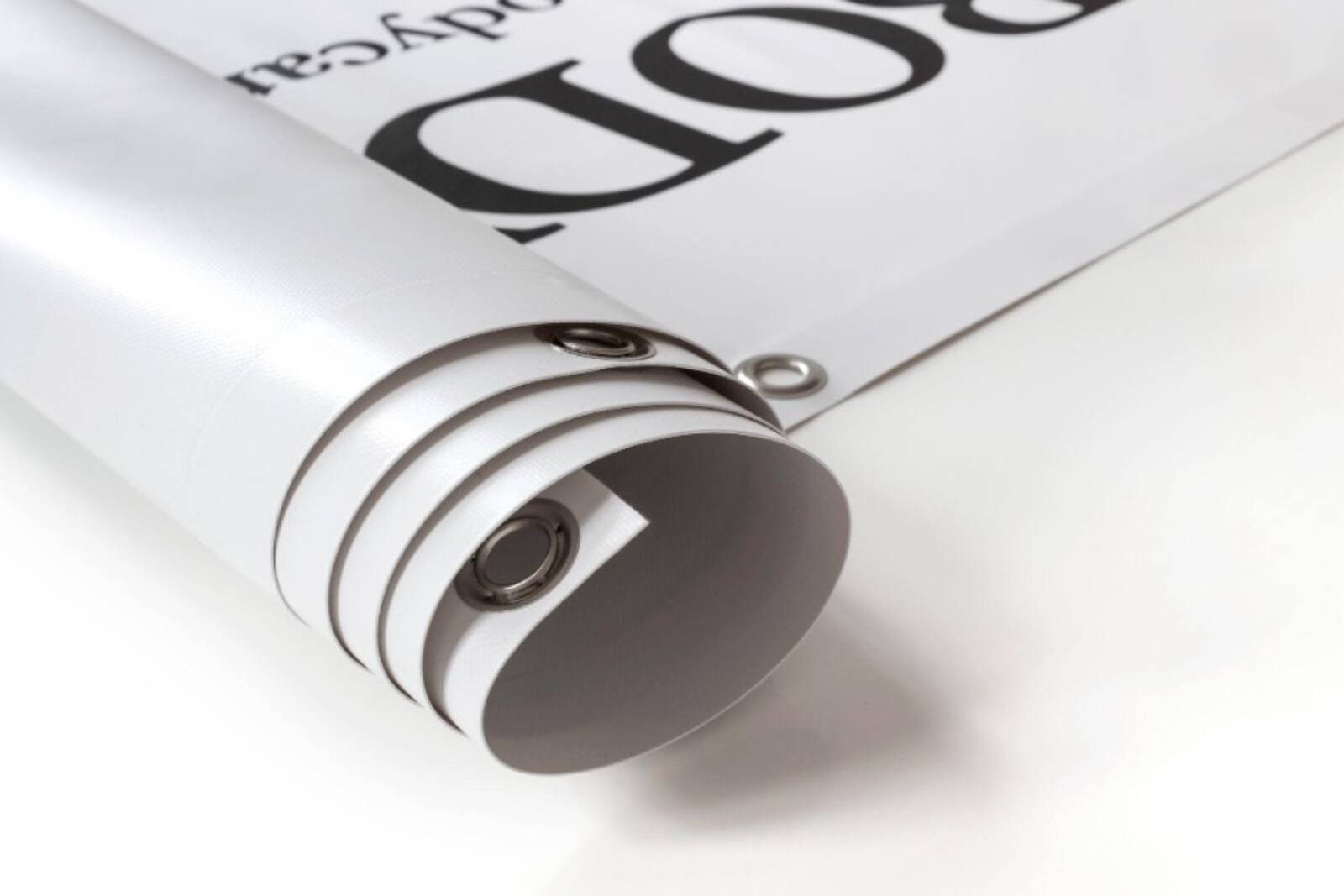 Rolled Up Banner With Grommets