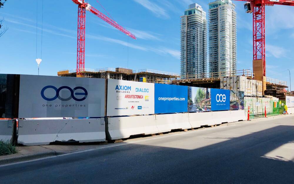 One Properties Hoarding Boards