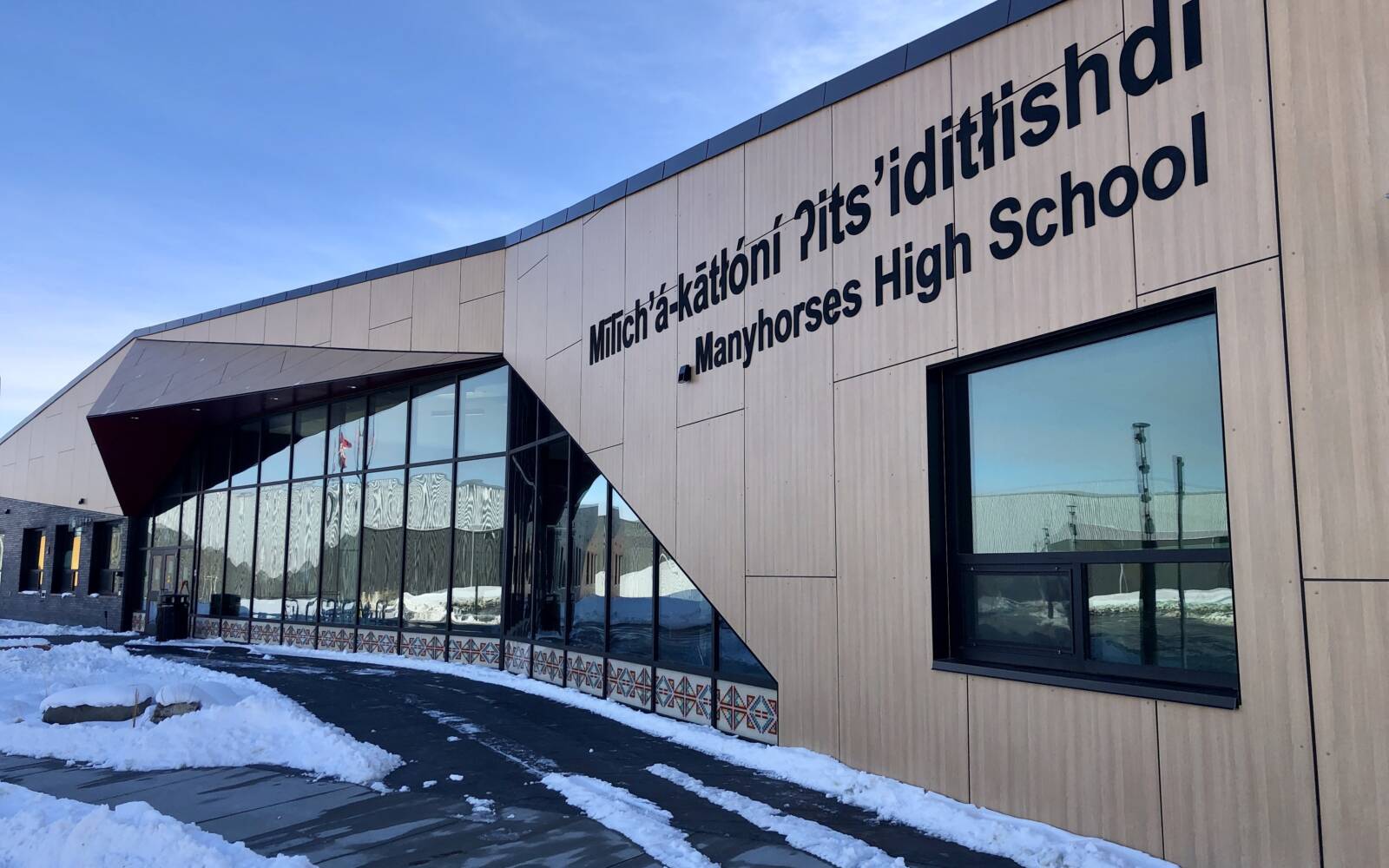 Bold Signs & Graphics at the Tsuut'ina Nation Manyhorses High School 