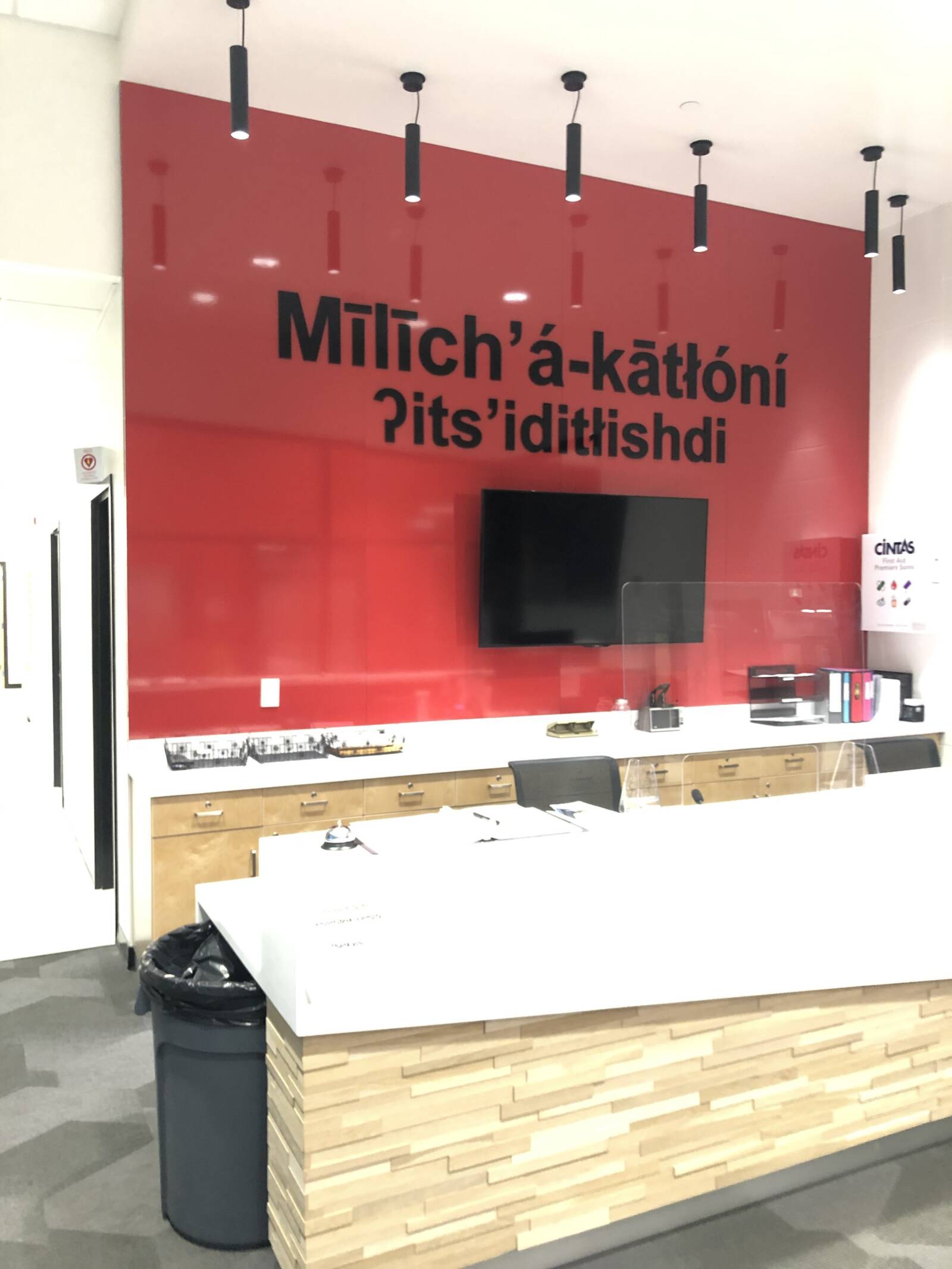 Custom Cut Acrylic Letters Tsuu Tina Manyhorses School Reception Desk