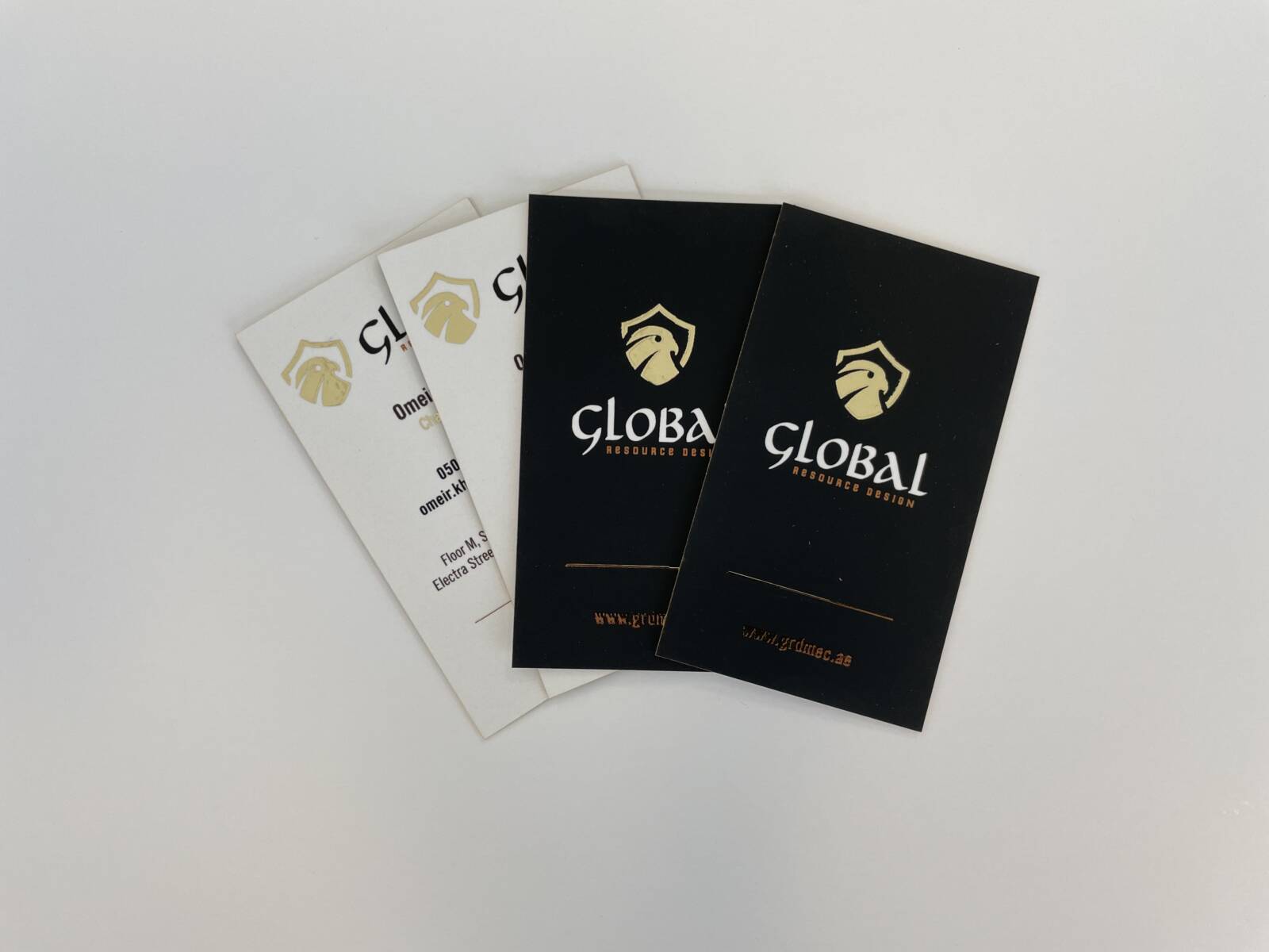 Double Thick Business Cards With Gold Painted Edge 5