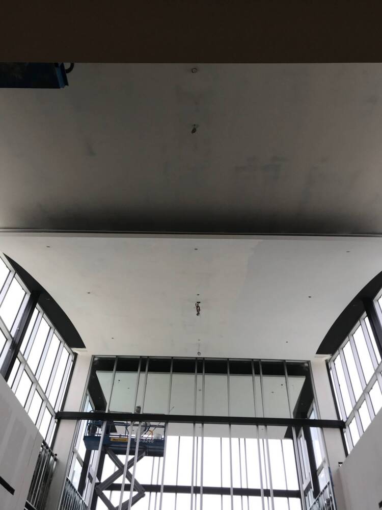 3 M Di Noc Ceiling Installation Before With Scissor Lift