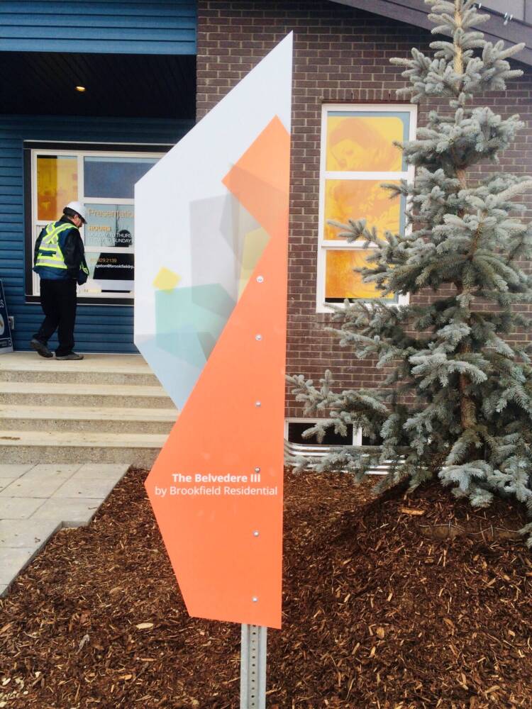 Brookfield Livingston Belvedere Model Metal Show Home Signs