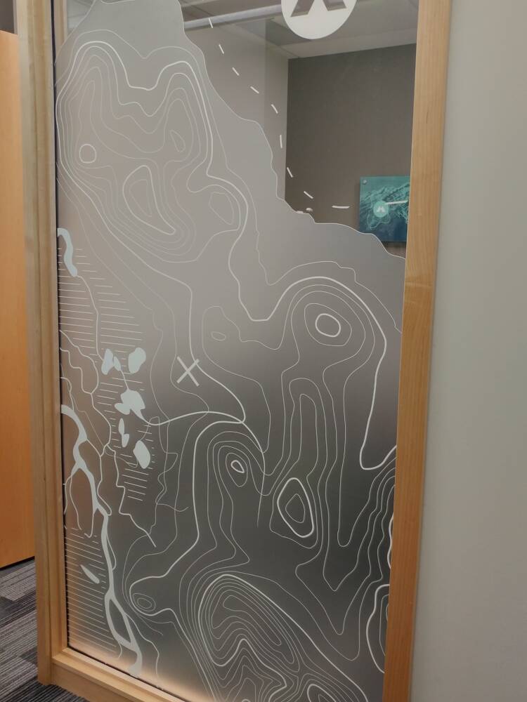 Custom Printed Privacy Film Map