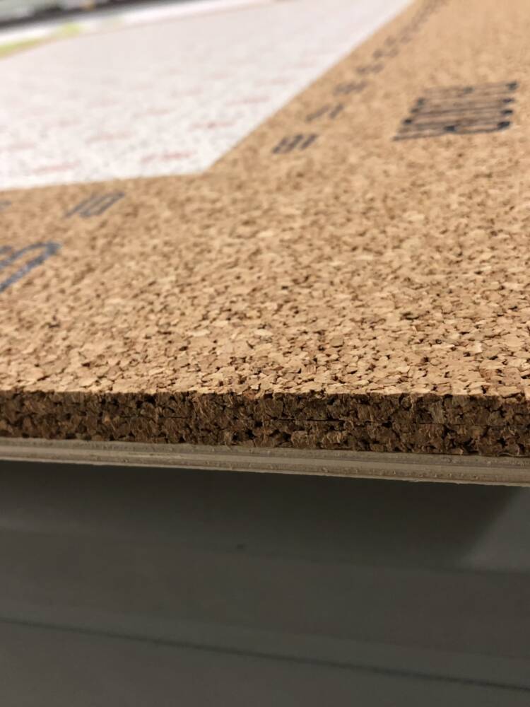 White Ink Printed On Cork Close Up